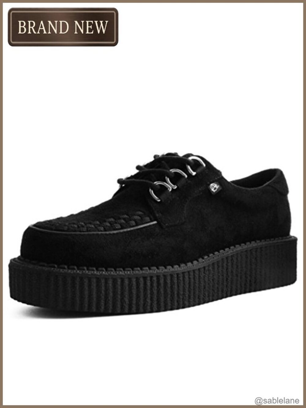 Faux Suede Creeper Lace Up Platform Sneakers for Women Men